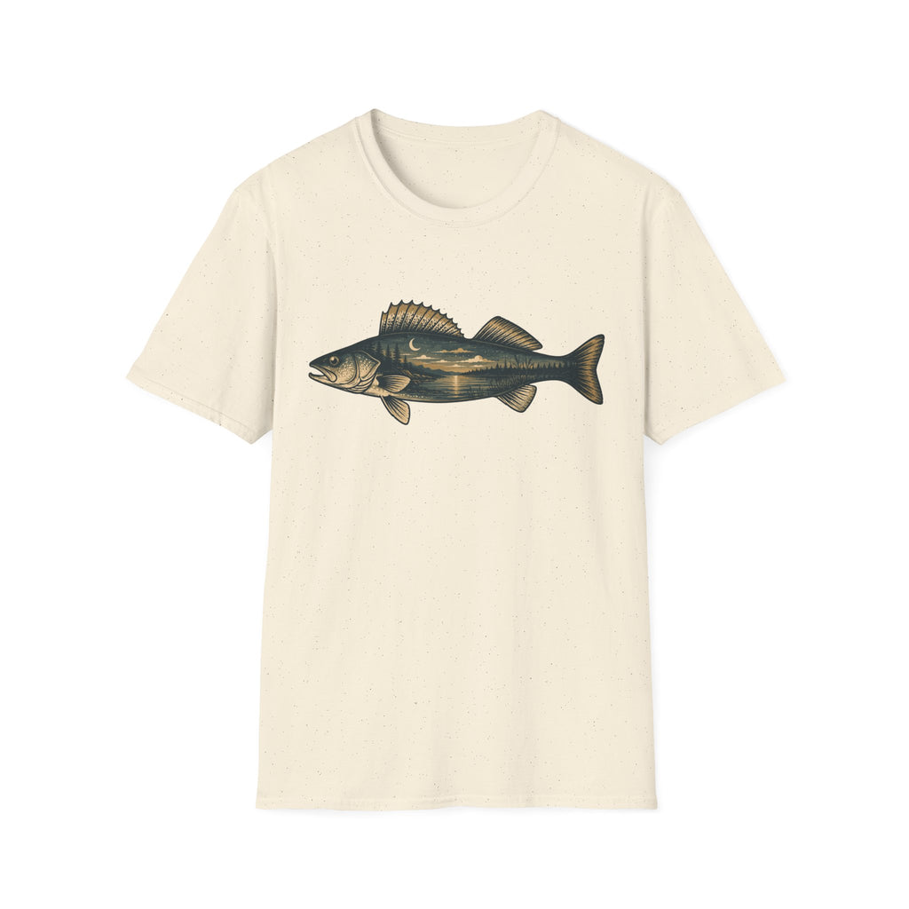 Moonlit Lake Walleye  T-Shirt