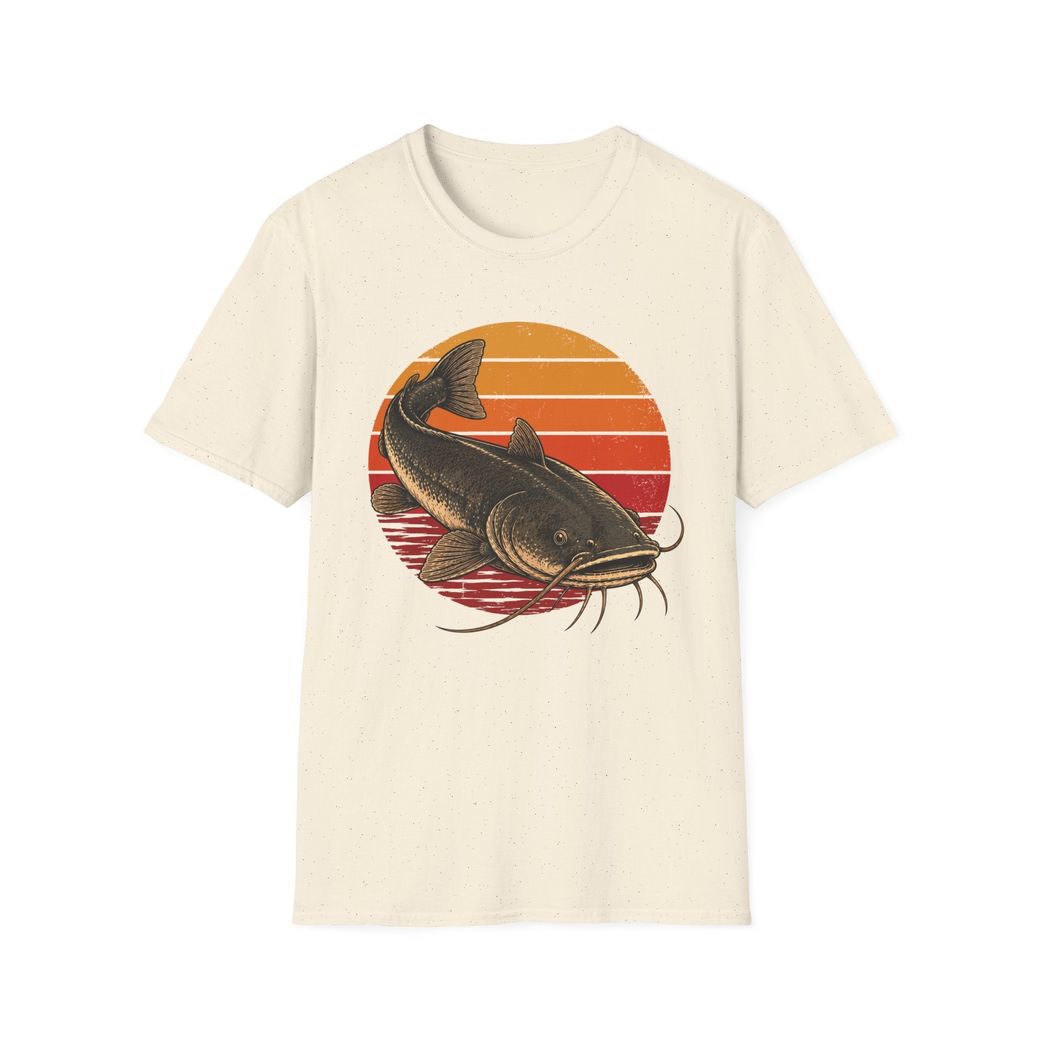 Retro Sunset Catfish  T-Shirt