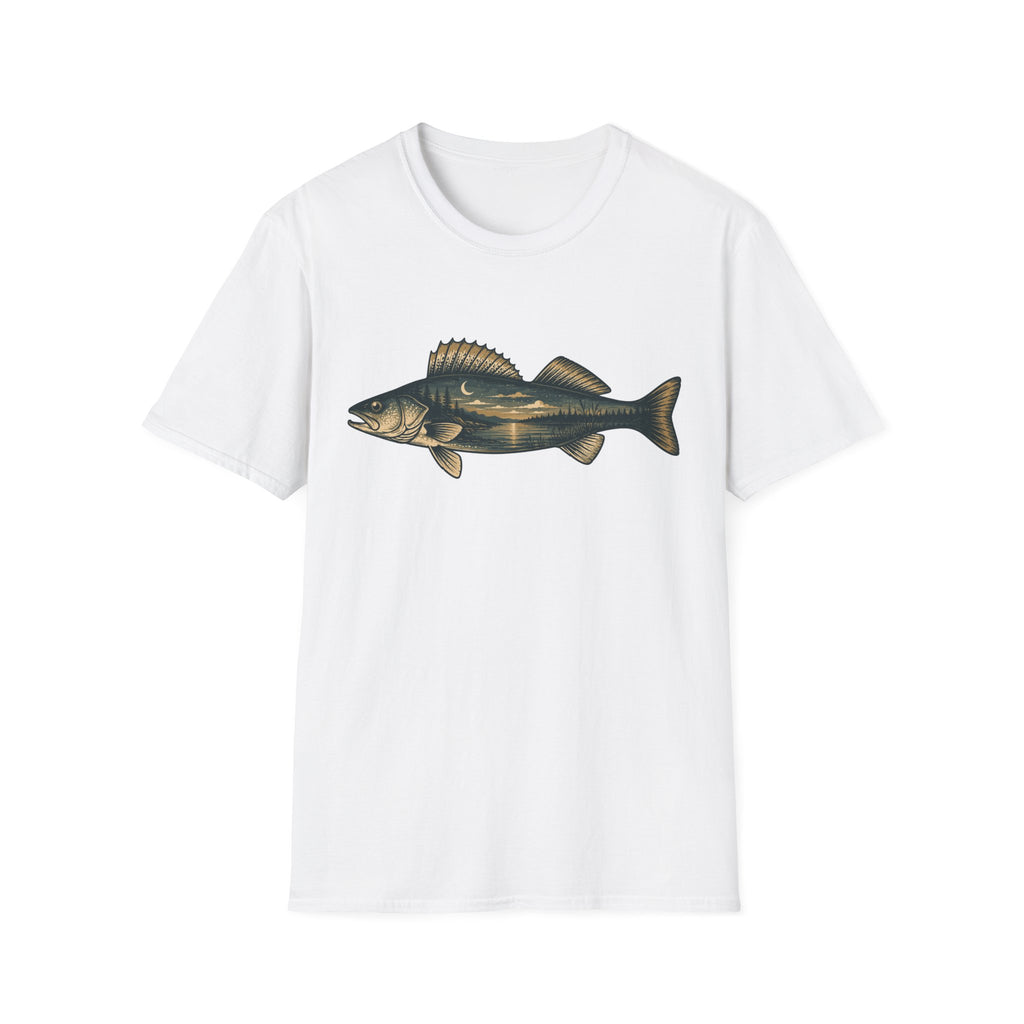 Moonlit Lake Walleye  T-Shirt