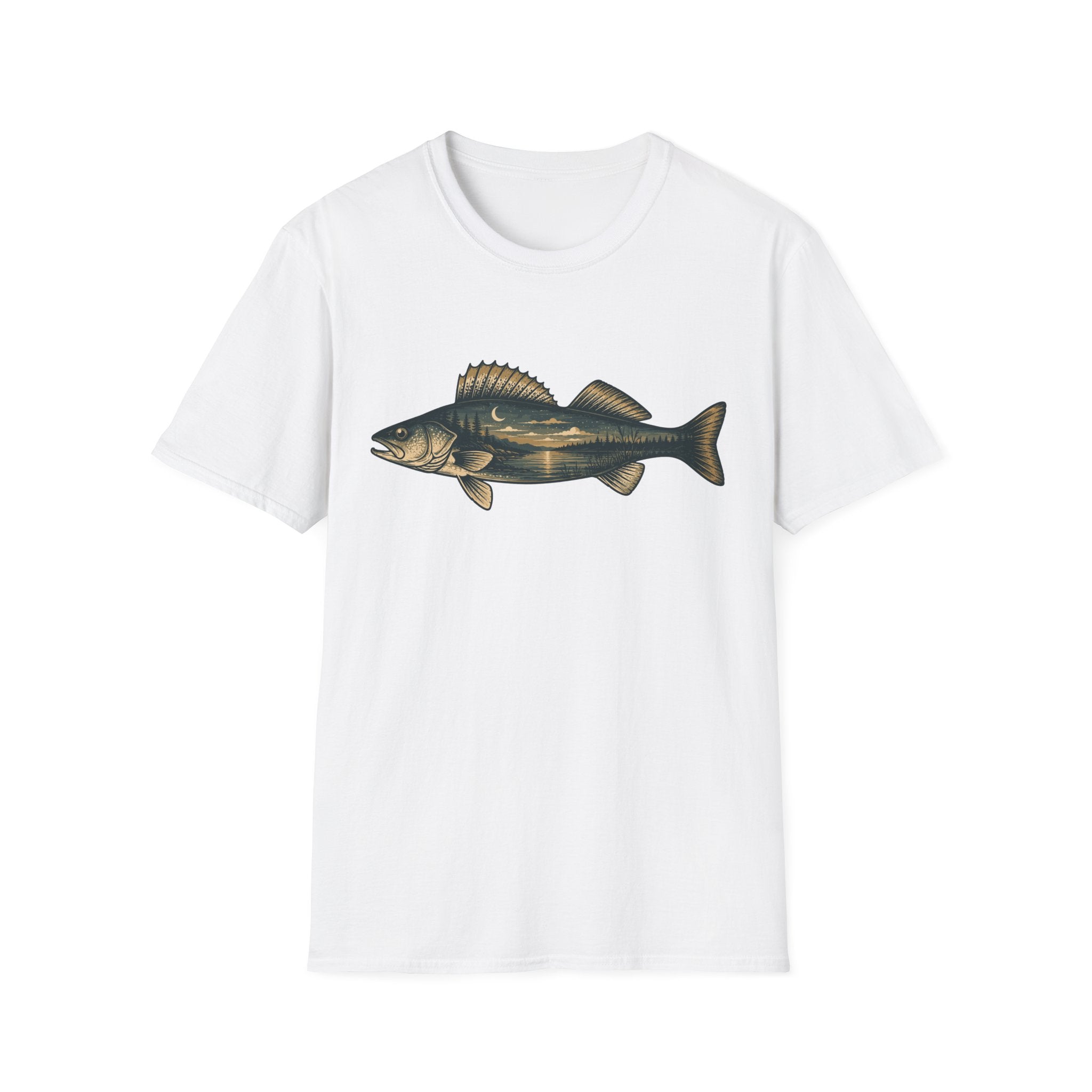 Moonlit Lake Walleye  T-Shirt