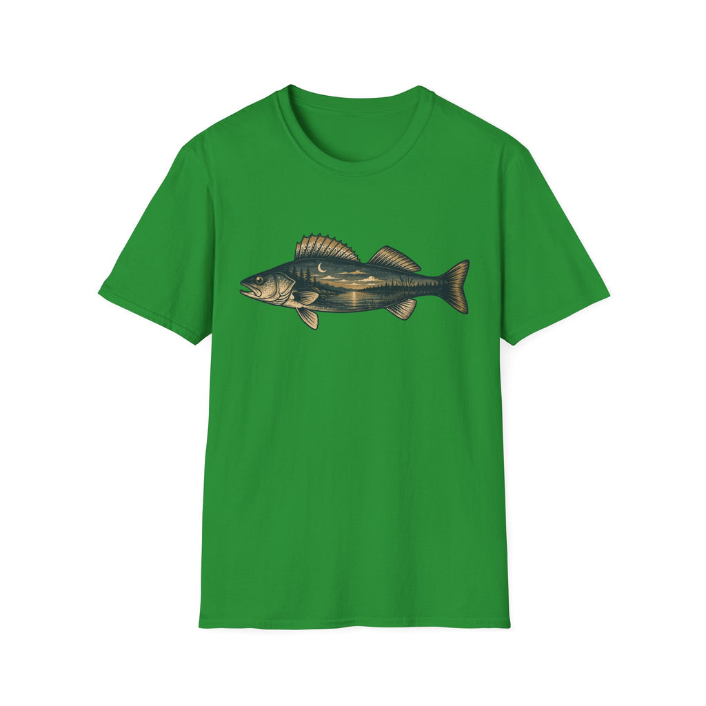 Moonlit Lake Walleye  T-Shirt