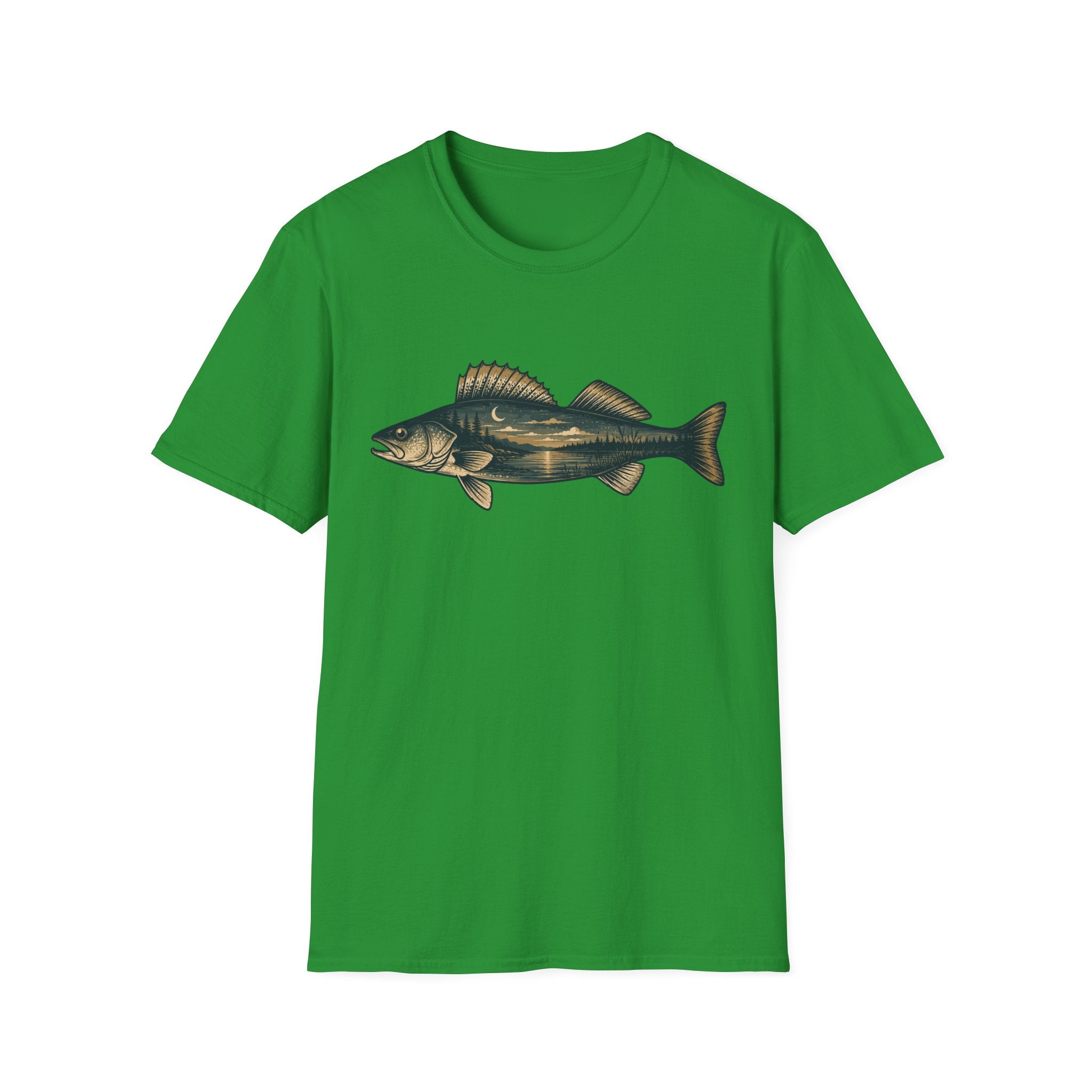 Moonlit Lake Walleye  T-Shirt