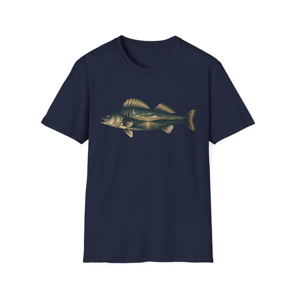 Moonlit Lake Walleye  T-Shirt